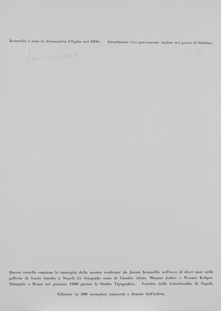 Jannis Kounellis - Jules Verne, un Capitano di Quindici Anni: i Viaggi Straordinari, Napoli, Luci...