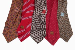 Lotto di cinque cravatte