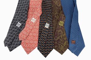 Lotto di cinque cravatte