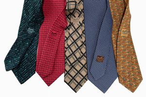 Lot of five Silk Twill ties