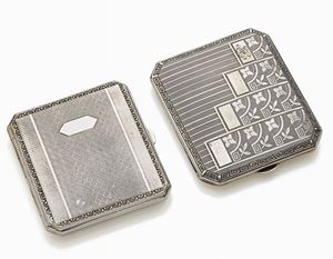 LOTTO DI DUE SCATOLE IN ALPACCA