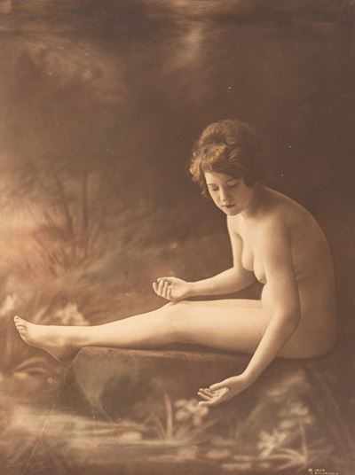 Reflections, stampa vintage alla gelatina ai sali d'argento, 1917