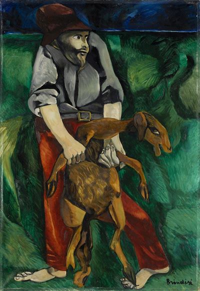 Il ladro di pecore, olio su tela cm 100 x 70