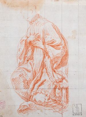 Figure of a kneeling priest