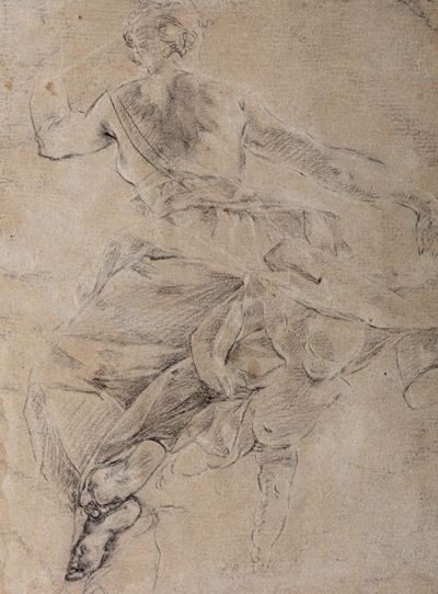 Studio per Figura Femminile di Spalle con Angioletto