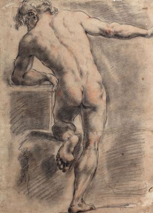 Nudo virile di spalle
