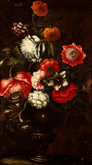 Natura morta con fiori in un vaso