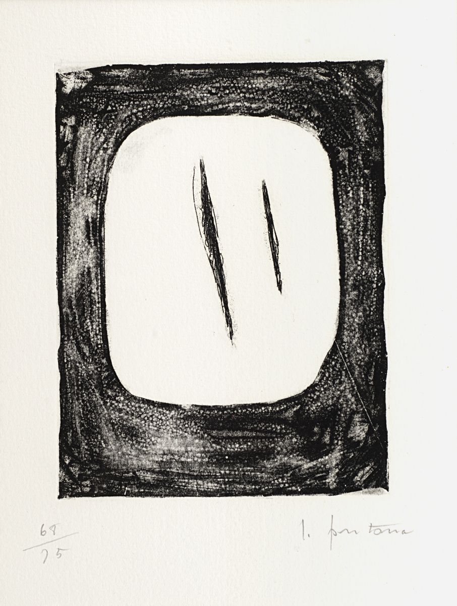 Lucio Fontana - L'épée dans l'eau, Dix eaux-fortes, 1962, Edizione 17/75