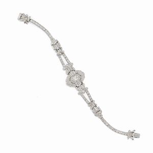 A platinum and diamond bracelet, circa 1930