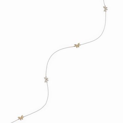 Collana con diamanti in oro bicolore 18K