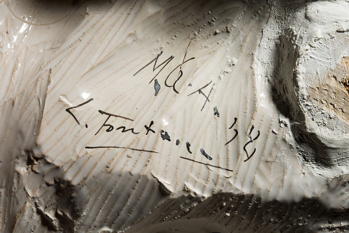 Lucio Fontana - Farfalla e conchiglia, ceramica colorata, 1938