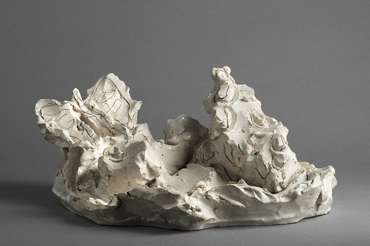 Lucio Fontana - Farfalla e conchiglia, ceramica colorata, 1938
