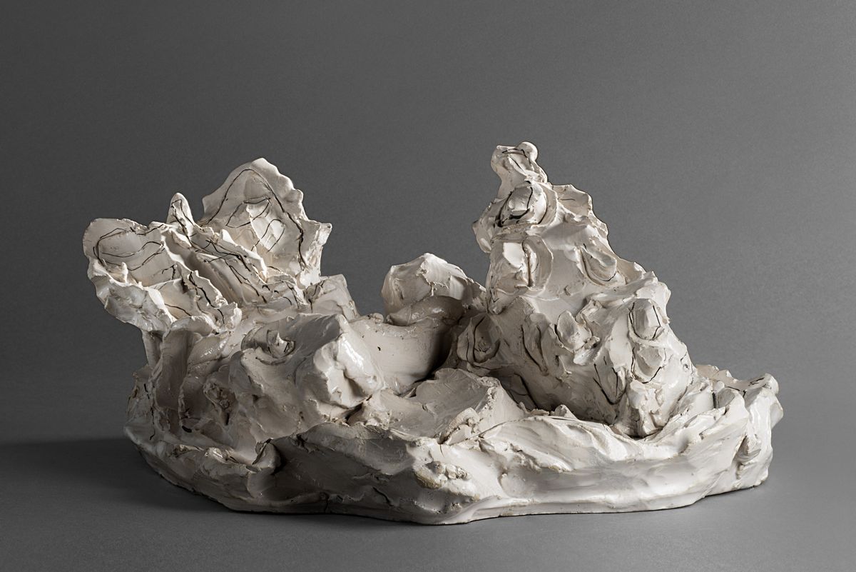 Lucio Fontana - Farfalla e conchiglia, ceramica colorata, 1938
