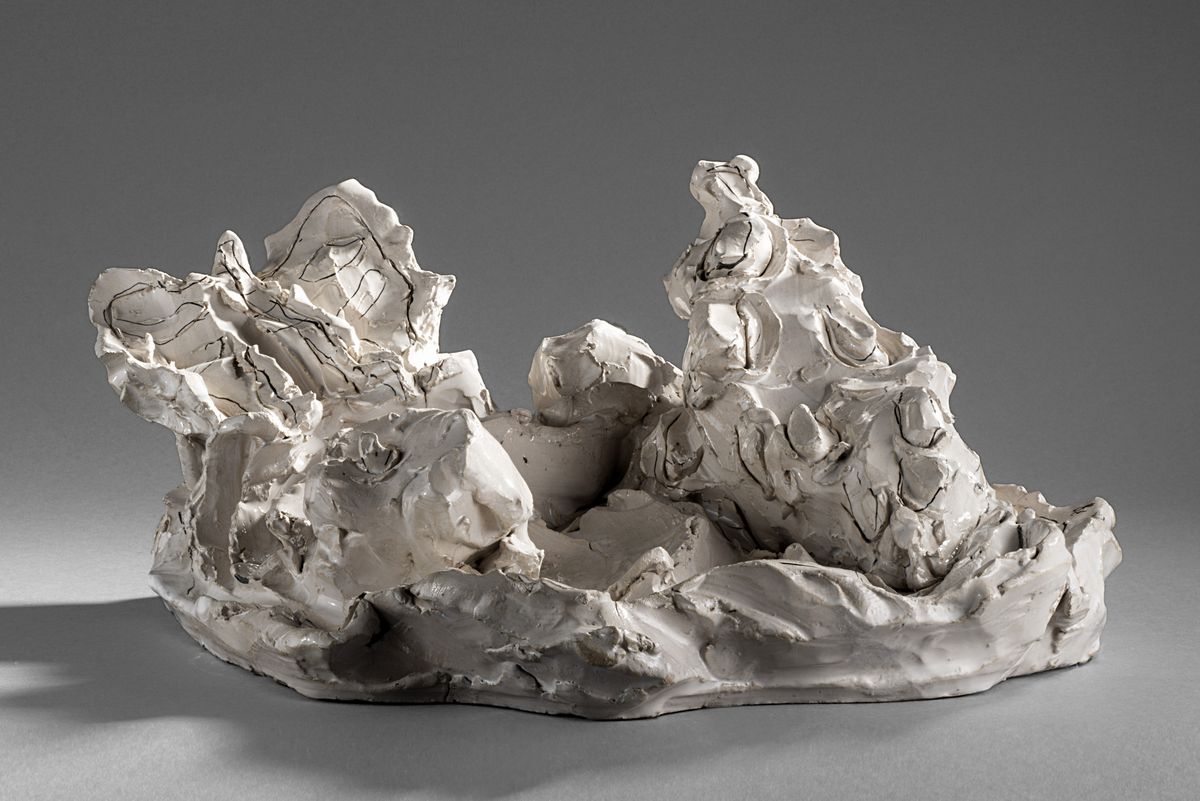 Lucio Fontana - Farfalla e conchiglia, ceramica colorata, 1938