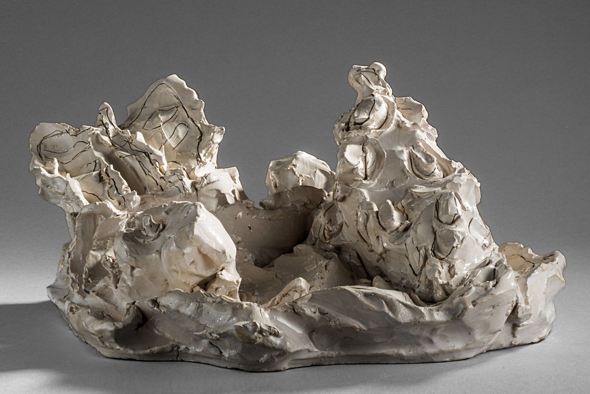 Lucio Fontana - Farfalla e conchiglia, ceramica colorata, 1938