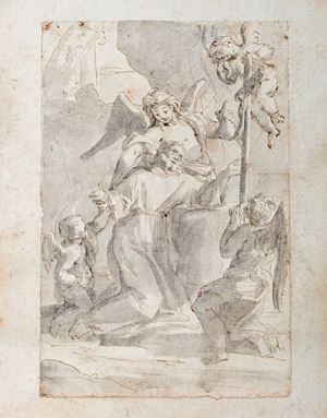 Ecstasy of a Saint supported by an Angel
