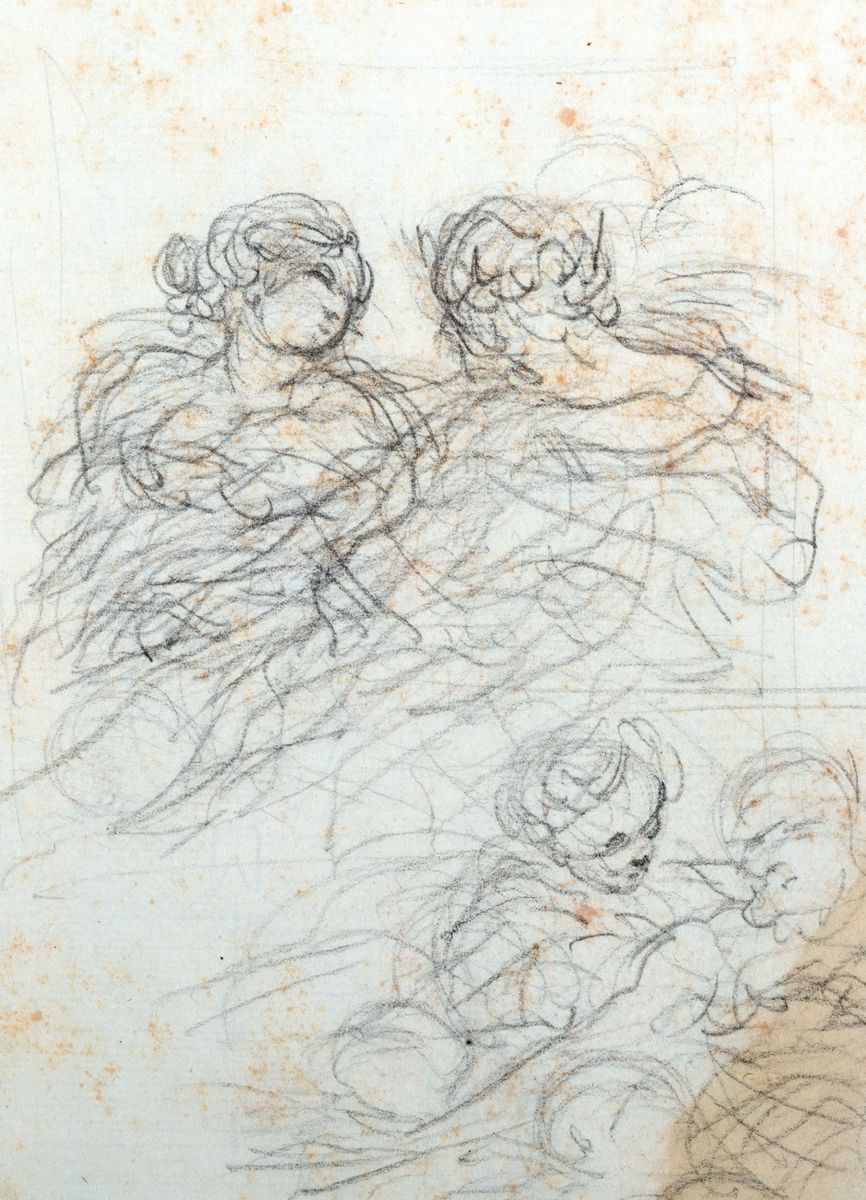 Ottavio Dandini - Tre Disegni con Studi di Figure Femminili