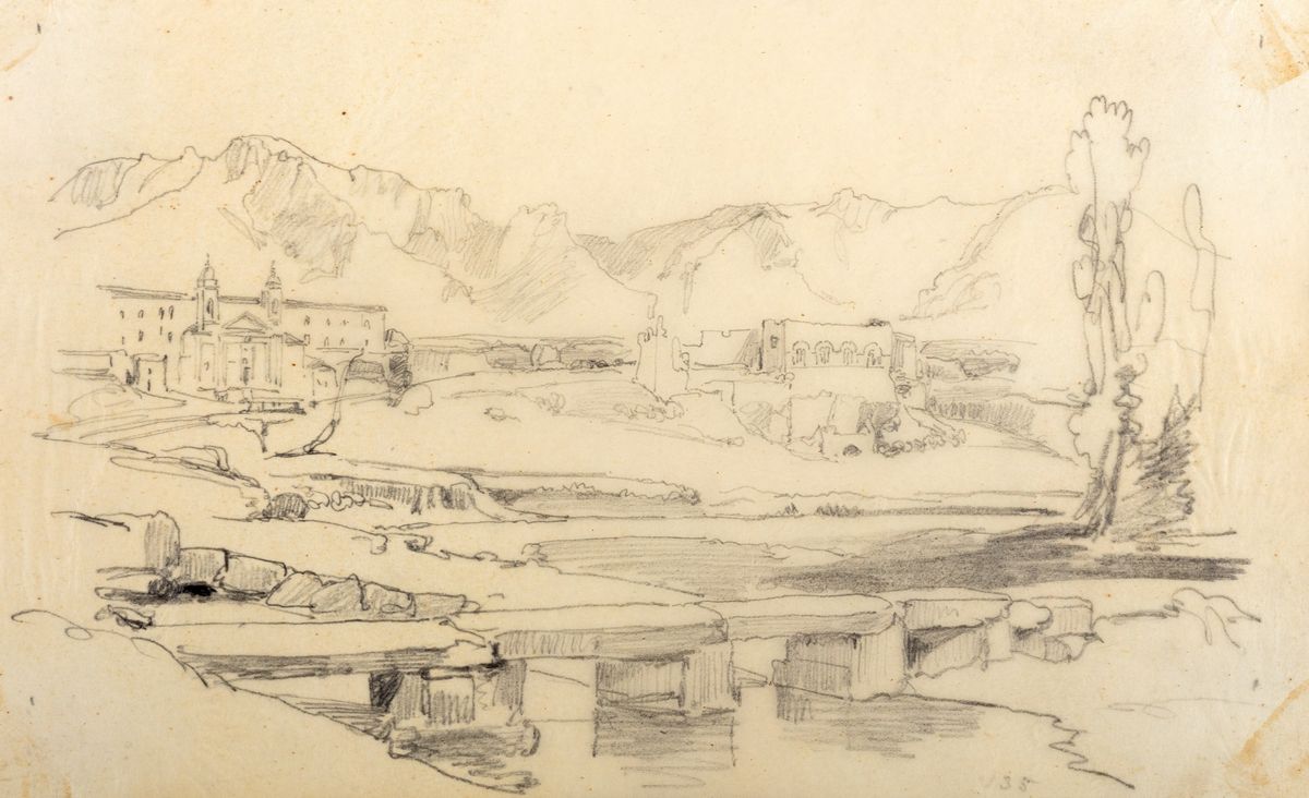 Antonio Senape - Lotto di tredici vedute di Ischia, Capri e altre località del Regno di Napoli, m...