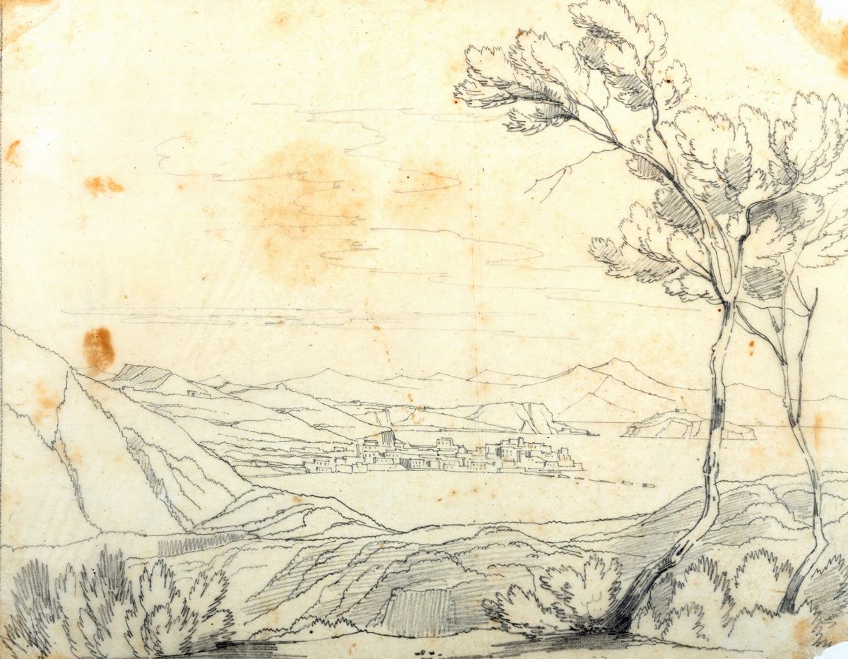 Antonio Senape - Lotto di tredici vedute di Ischia, Capri e altre località del Regno di Napoli, m...