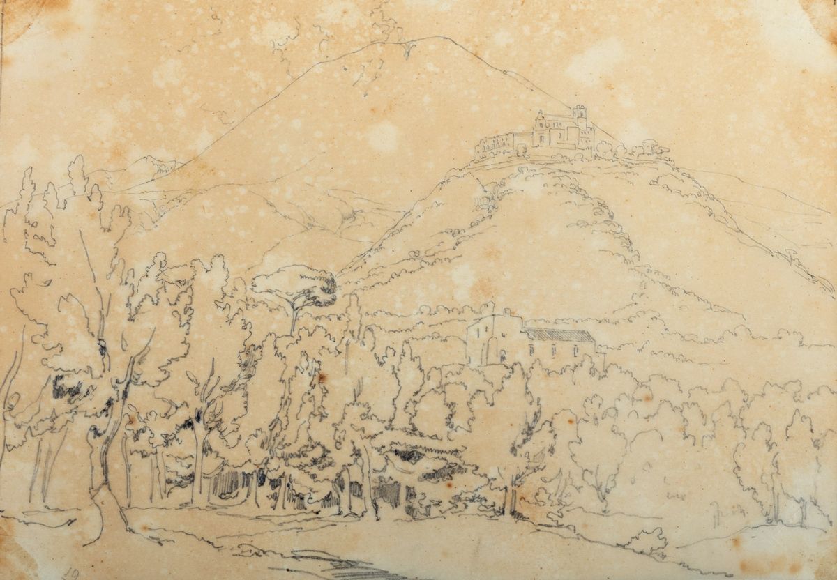 Antonio Senape - Lotto di tredici vedute di Ischia, Capri e altre località del Regno di Napoli, m...