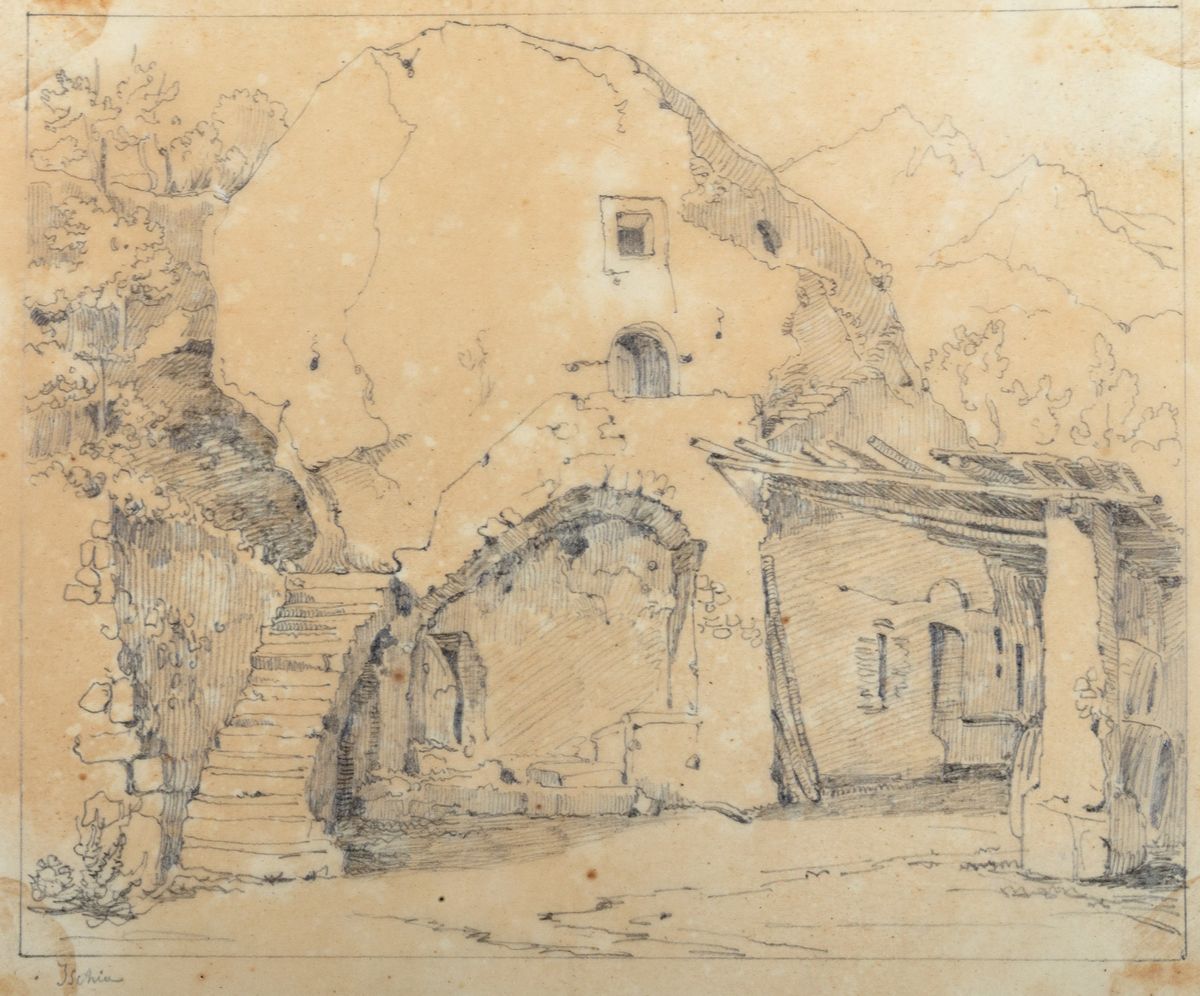 Antonio Senape - Lotto di tredici vedute di Ischia, Capri e altre località del Regno di Napoli, m...