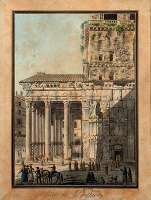 Veduta del Pantheon ripreso di lato