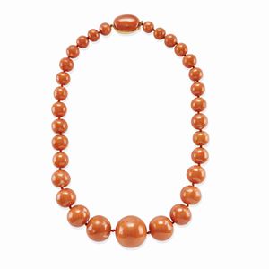 Importante collana con corallo