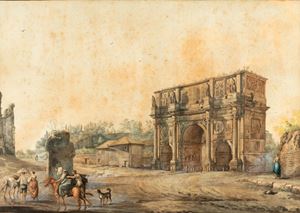 Veduta dell'Arco di Costantino a Roma