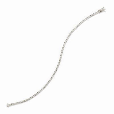Bracciale tennis in oro bianco 18K con diamanti, ct 2,42