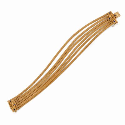 Bracciale con zaffiri in oro giallo 18K