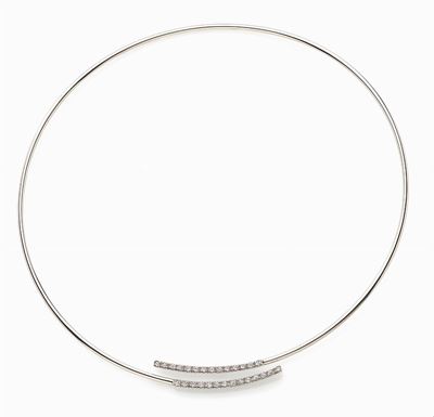 Collana in oro bianco 18K con diamanti
