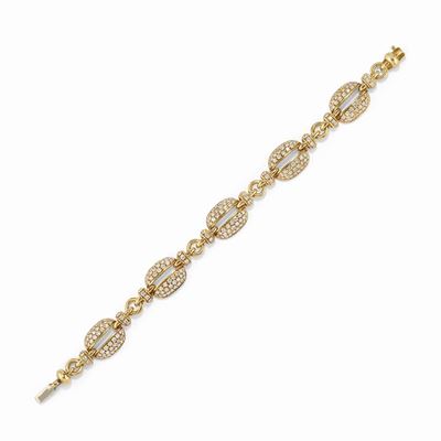 Bracciale in oro giallo 18K con diamanti taglio brillante