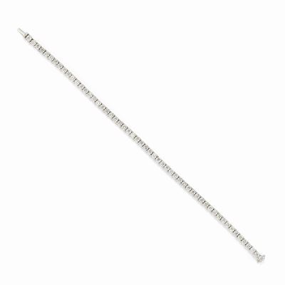 Bracciale tennis in oro bianco 18K con diamanti, 4,90 ct