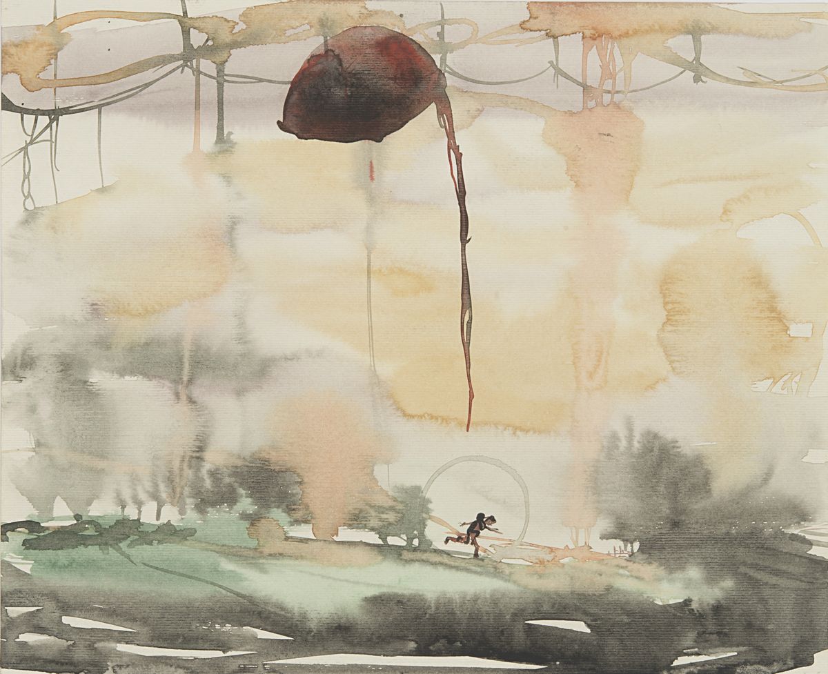 Alessandro Pessoli - Senza titolo - 50 acquerelli su carta, 1999