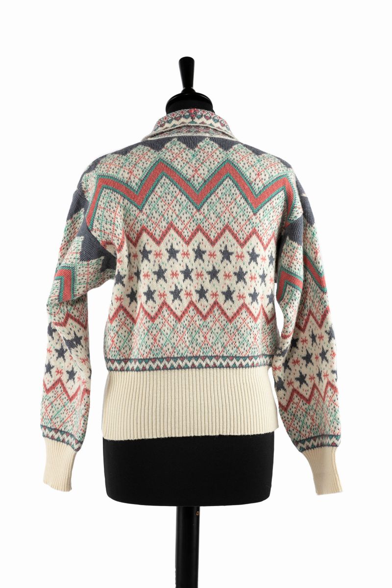 Yves Saint Laurent Rive Gauche - Lotto di abbigliamento composto da top a manica lunga e stola in...