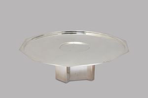 Alzata in argento, Carlo Scarpa per Cleto Munari, anni &#39;70 del Novecento