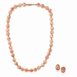  - Collana e orecchini con corallo