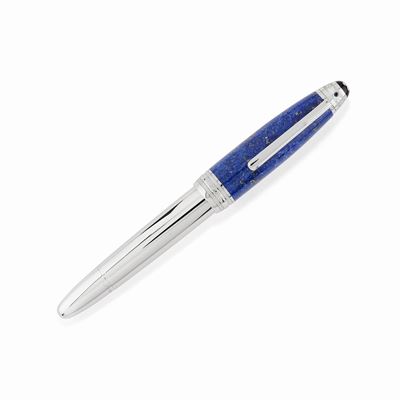 Penna stilografica FP signature for good, LE 051/100 in oro bianco 18K e lapislazzuli