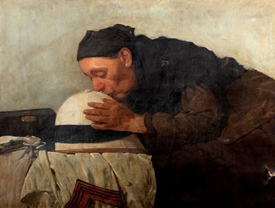 Cimeli di un eroe di Dogali, olio su tela