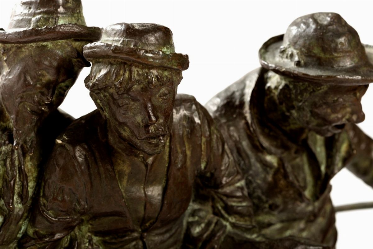 Ernesto Biondi - I Beoni - Scultura in bronzo