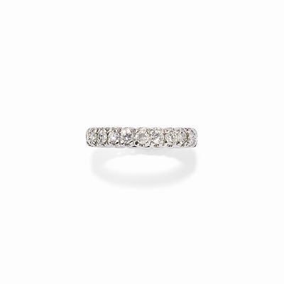 Anello Eternelle in Oro Bianco 18K con Diamanti Taglio Brillante, Totale circa 1,20 ct