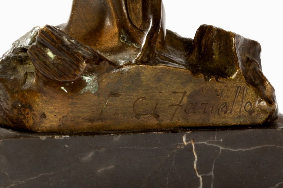 Filippo Antonio Cifariello - Ondina - scultura in bronzo su base in marmo