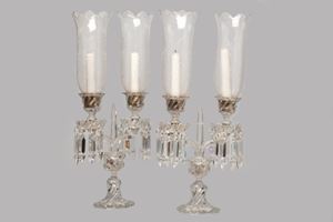 Pair of Baccarat girandoles, early 20th century