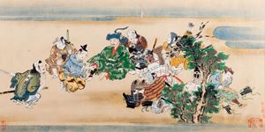 Samurai,  Scuola di Tosa, Giappone secolo XIX