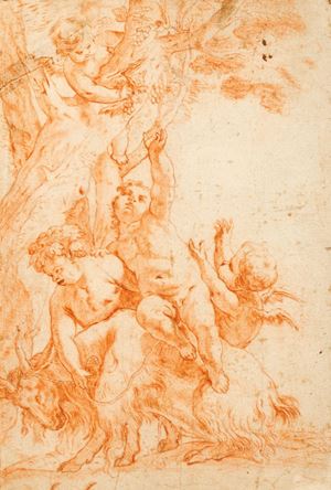 Putti with goat