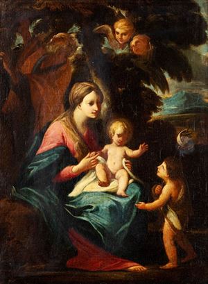 Sacra Famiglia con San Giovannino in un paesaggio