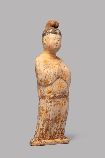 Fat Lady, Statua in terracotta, Cina, Dinastia Tang
