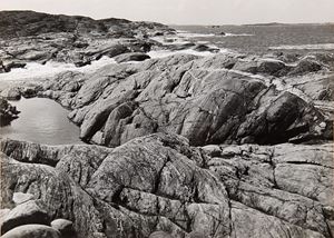 Vom Eis geschliffene Landschaft in Südschweden, 1966