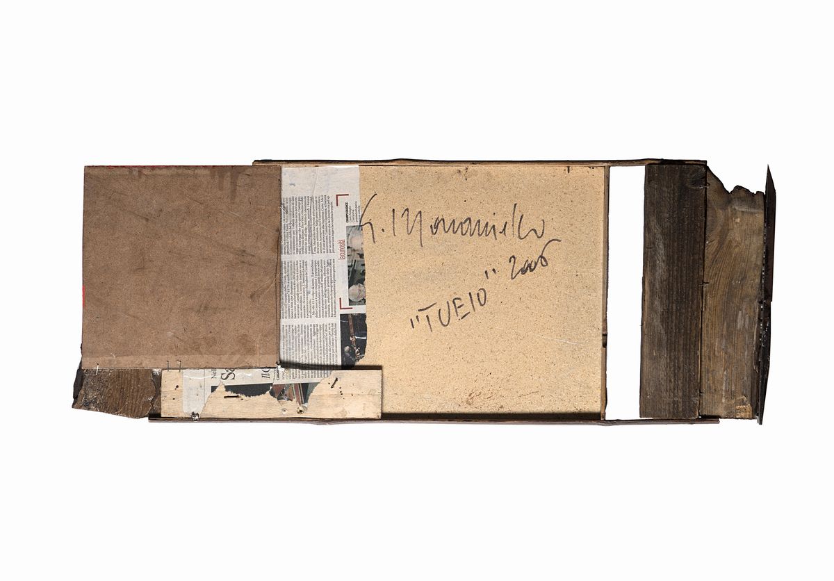 Giuseppe Maraniello - Tu e io, tecnica mista su legno, 2006