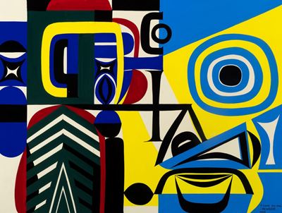 Astratto, gouache su carta, 1958